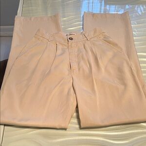 Reformation women’s Pale Blush Pleated Trousers